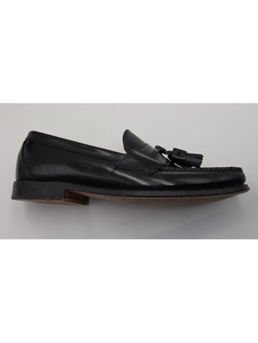 Vintage Sebago Handsewn USA Black Leather Tassel Loafers Men's Dress Shoes 9.5D